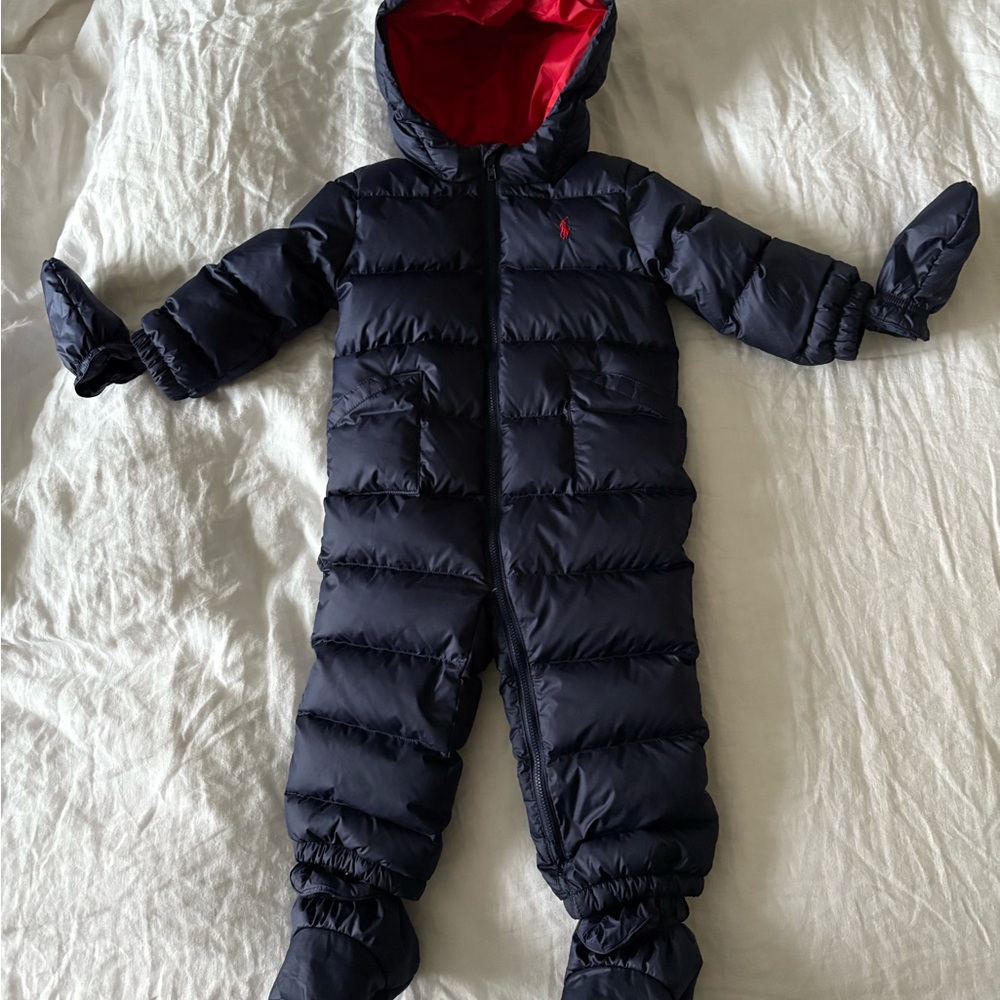 Ralph Lauren Navy Kids One Piece Snowsuit